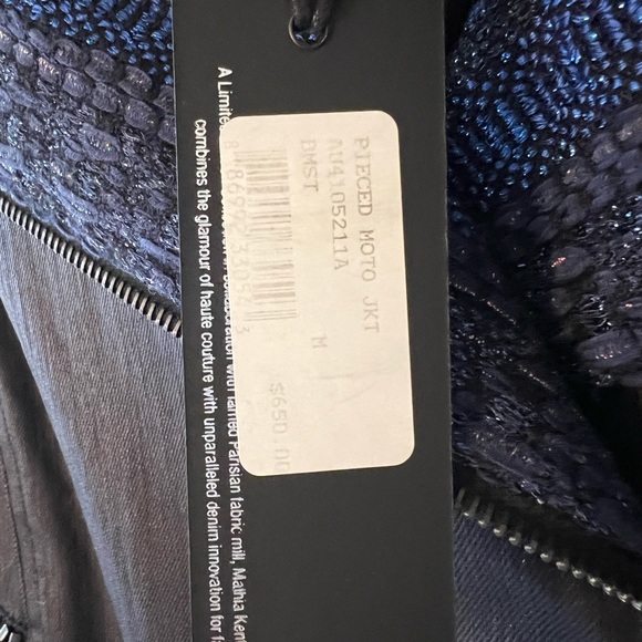 7 For All Mankind / Malhia Kent moto jean jacket. Size Medium. - Picture 5 of 6